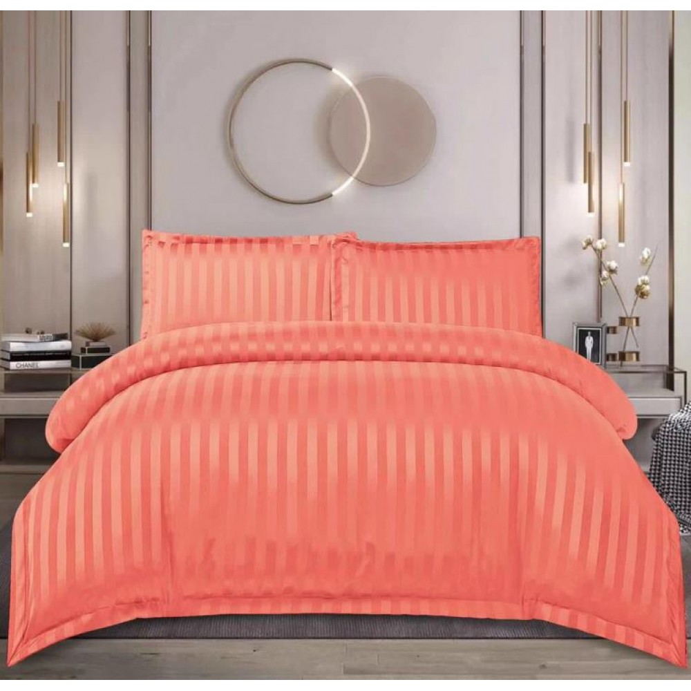 Lenjerie de pat dublu din damasc cu elastic, 4 piese, cearceaf pentru pat 180x200cm, PTC-09
