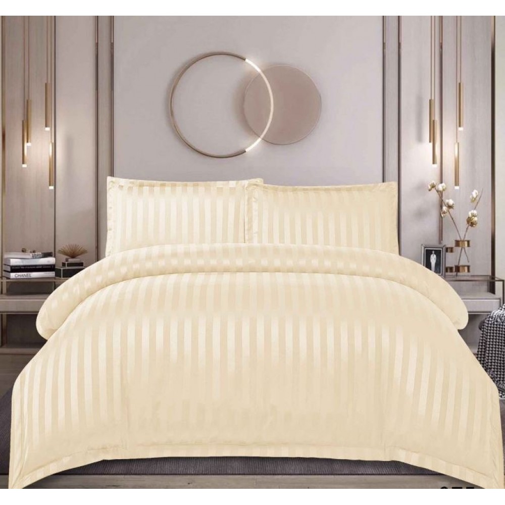 Lenjerie de pat dublu din damasc cu elastic, 4 piese, cearceaf pentru pat 180x200cm, PTC-13