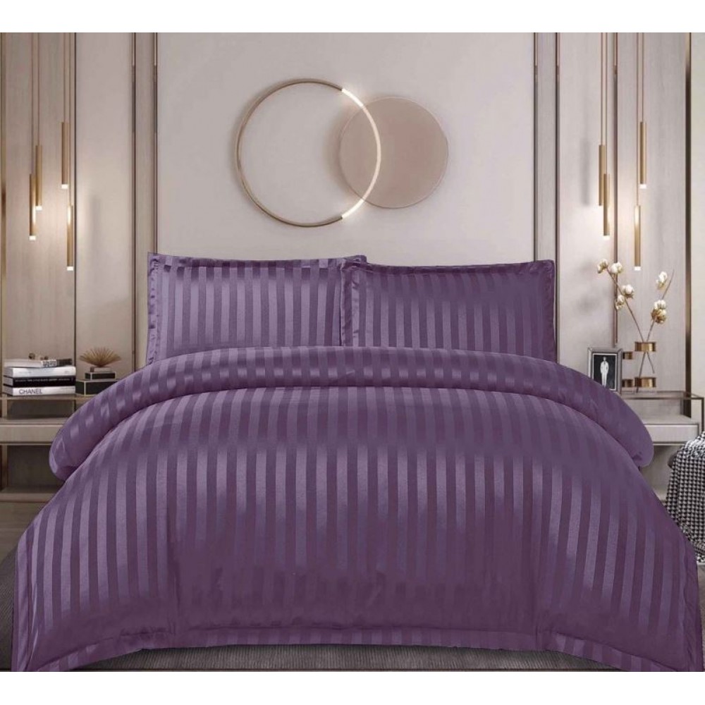 Lenjerie de pat dublu din damasc cu elastic, 4 piese, cearceaf pentru pat 180x200cm, PTC-14