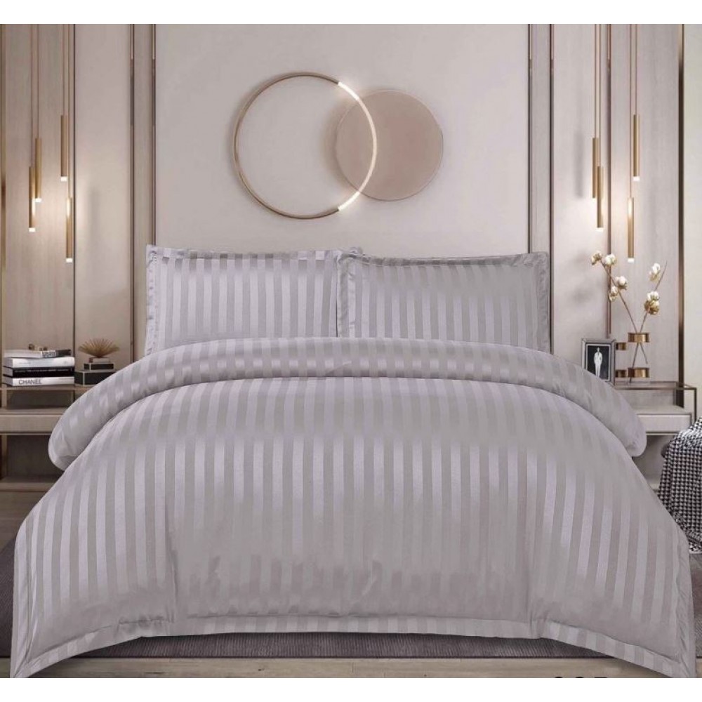 Lenjerie de pat dublu din damasc cu elastic, 4 piese, cearceaf pentru pat 180x200cm, PTC-19