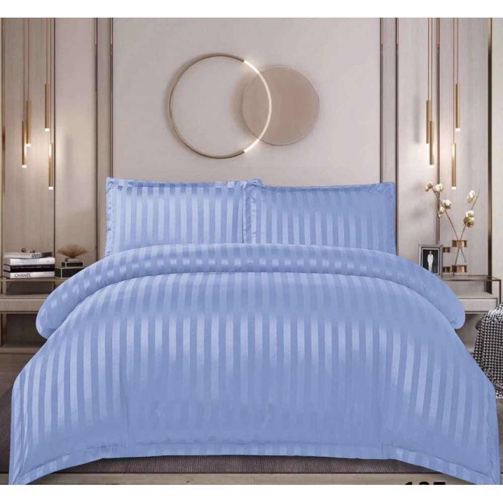 Lenjerie de pat dublu din damasc cu elastic, 4 piese, cearceaf pentru pat 180x200cm, PTC-22