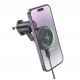 Suport auto Magsafe, Hoco HW6, Compatibil Apple, Incarcare wireless 15W, Grila de ventilatie, Negru