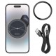 Suport auto Magsafe, Hoco HW6, Compatibil Apple, Incarcare wireless 15W, Grila de ventilatie, Negru