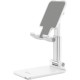 Suport birou Hoco PH29A, pentru Telefon si tableta, Ajustabil 120 grade, Protectie silicon, Alb