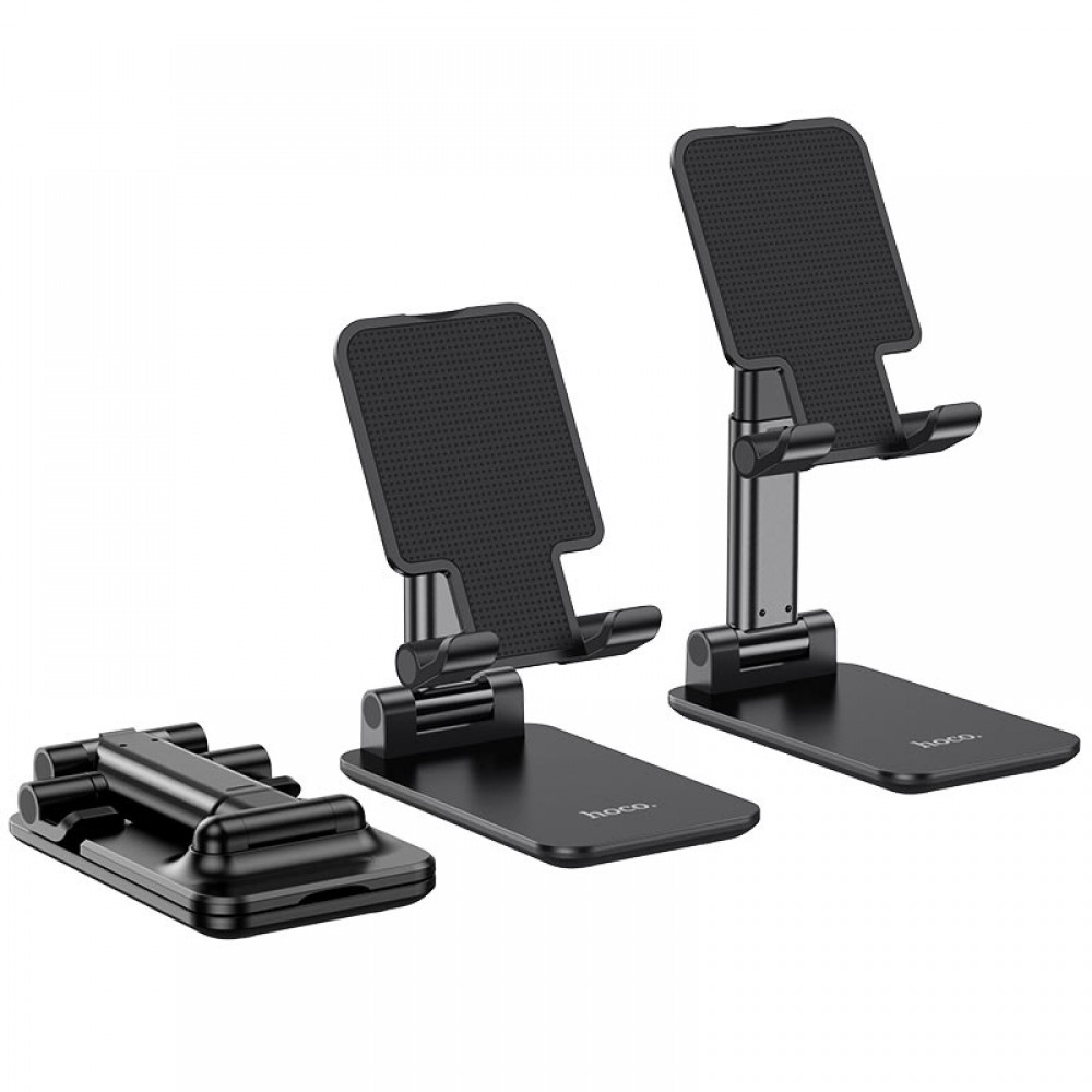 Suport birou Hoco PH29A, pentru Telefon si tableta, Ajustabil 120 grade, Protectie silicon, Alb