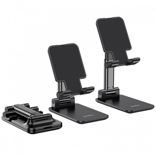 Suport birou Hoco PH29A, pentru Telefon si tableta, Ajustabil 120 grade, Protectie silicon, Alb