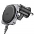 Suport Auto cu incarcare Wireless, HW15, 15W, Magnetic, montaj Ventilatie, cablu USB-C, 1m, Pull Hook, Negru/Gri