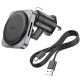 Suport Auto cu incarcare Wireless, HW15, 15W, Magnetic, montaj Ventilatie, cablu USB-C, 1m, Pull Hook, Negru/Gri