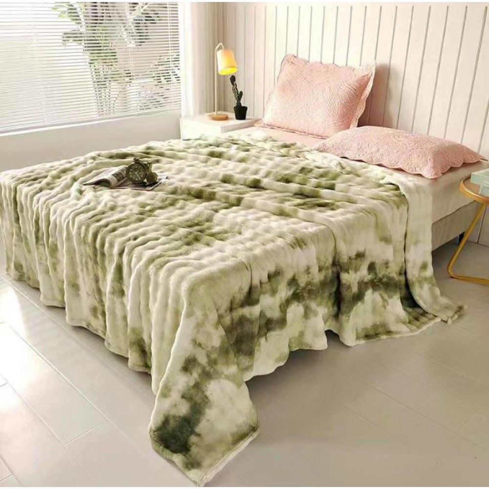 Pătură cu blană de iepure artificială ultra-moale, 200x230 cm, PUT-08