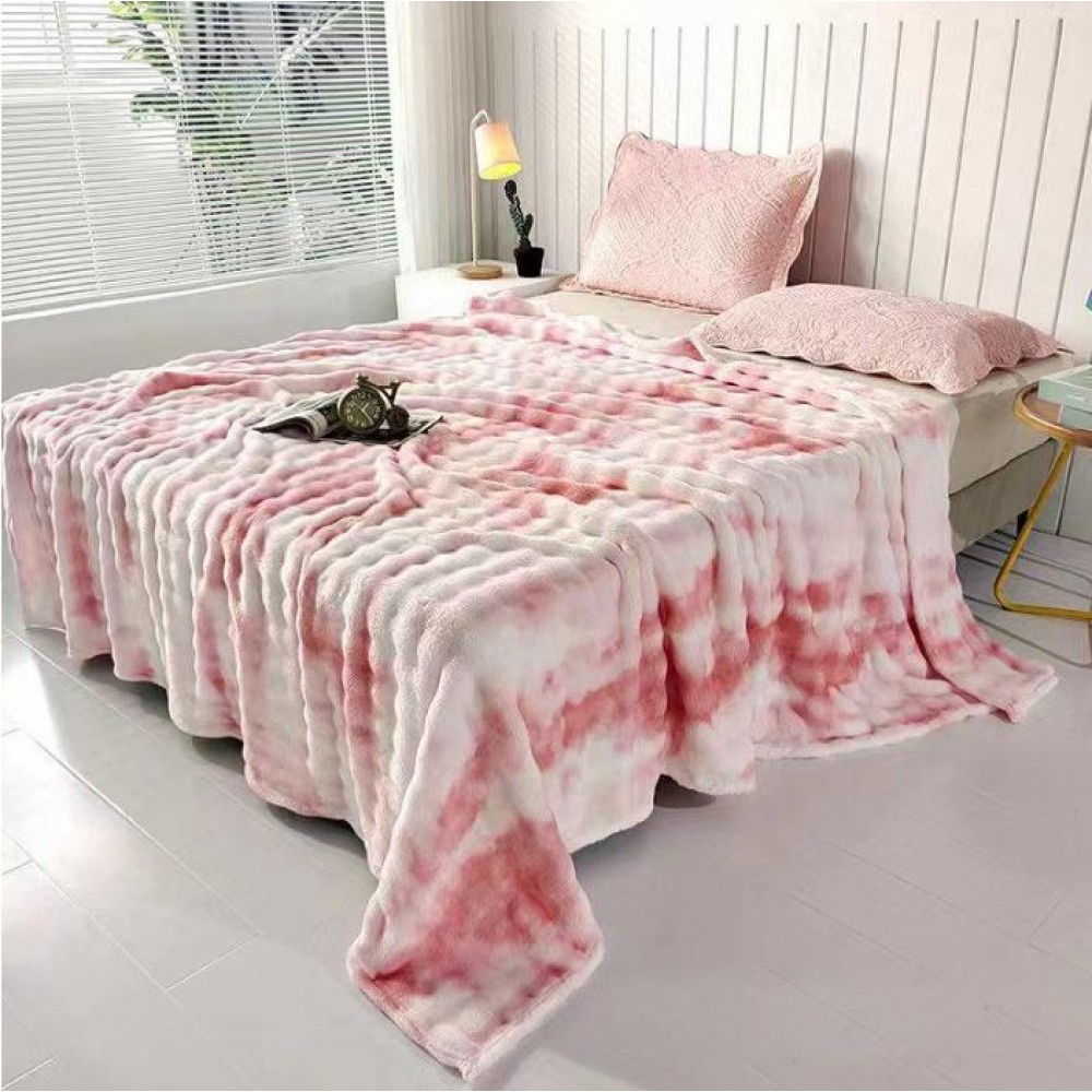 Pătură cu blană de iepure artificială ultra-moale, 200x230 cm, PUT-09