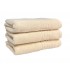 Set 3 prosoape de baie, Bumbac, Bordura Greceasca, 550g/m² cu fir dublu, 50x90cm, Bej, GC-2