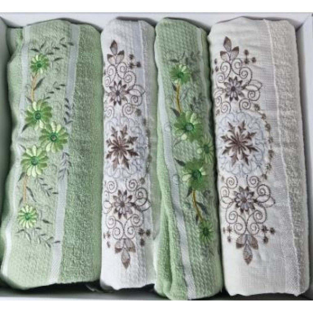 Set 4 prosoape din bumbac 100%, 2 x50x90 cm și 2 x 70x140 cm, SE-2