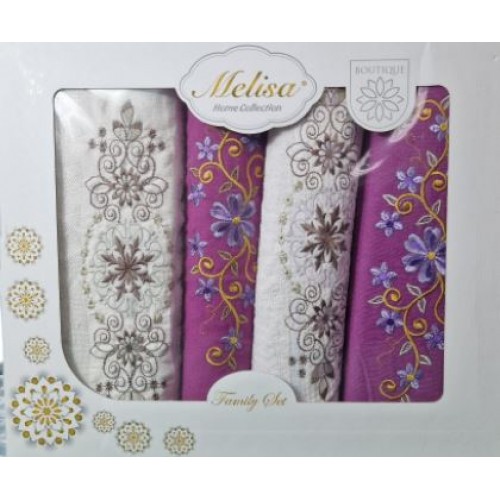 Set 4 prosoape din bumbac 100%, 2 x50x90 cm și 2 x 70x140 cm, SE-3