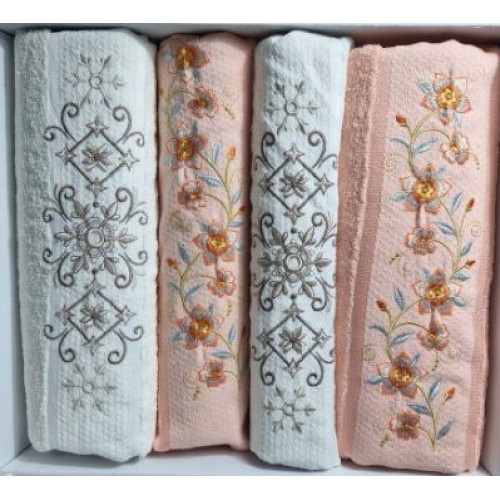 Set 4 prosoape din bumbac 100%, 2 x50x90 cm și 2 x 70x140 cm, SE-5