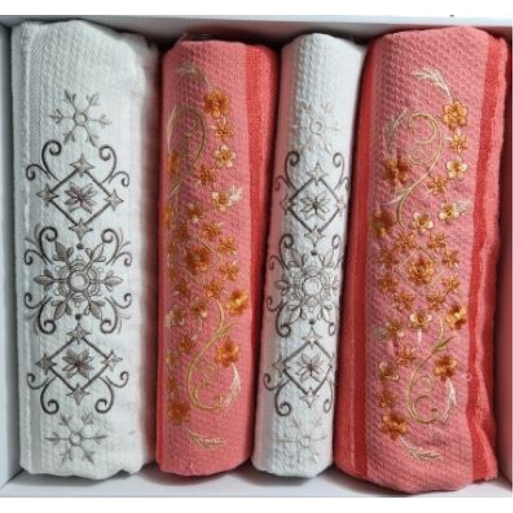 Set 4 prosoape din bumbac 100%, 2 x50x90 cm și 2 x 70x140 cm, SE-6