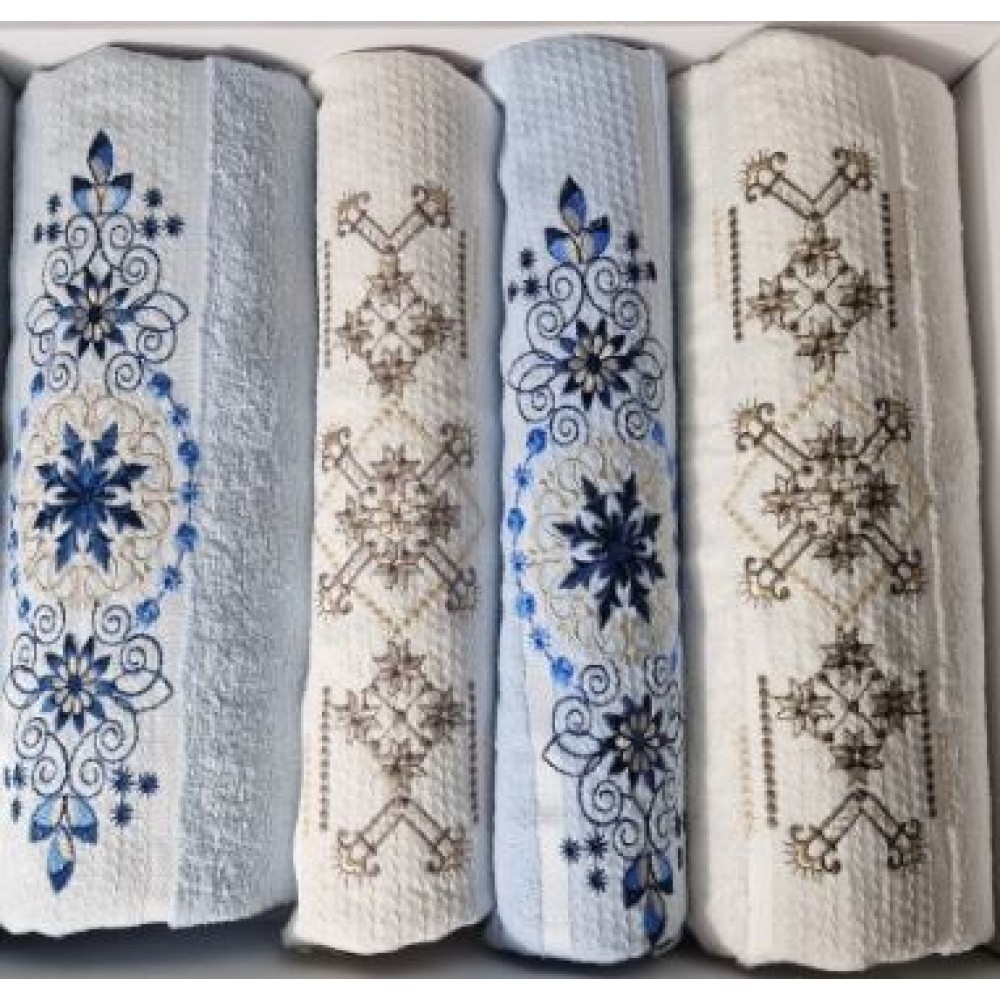 Set 4 prosoape din bumbac 100%, 2 x50x90 cm și 2 x 70x140 cm, SE-7