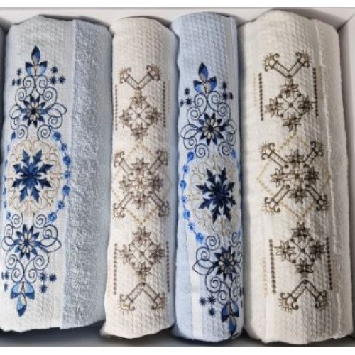 Set 4 prosoape din bumbac 100%, 2 x50x90 cm și 2 x 70x140 cm, SE-7