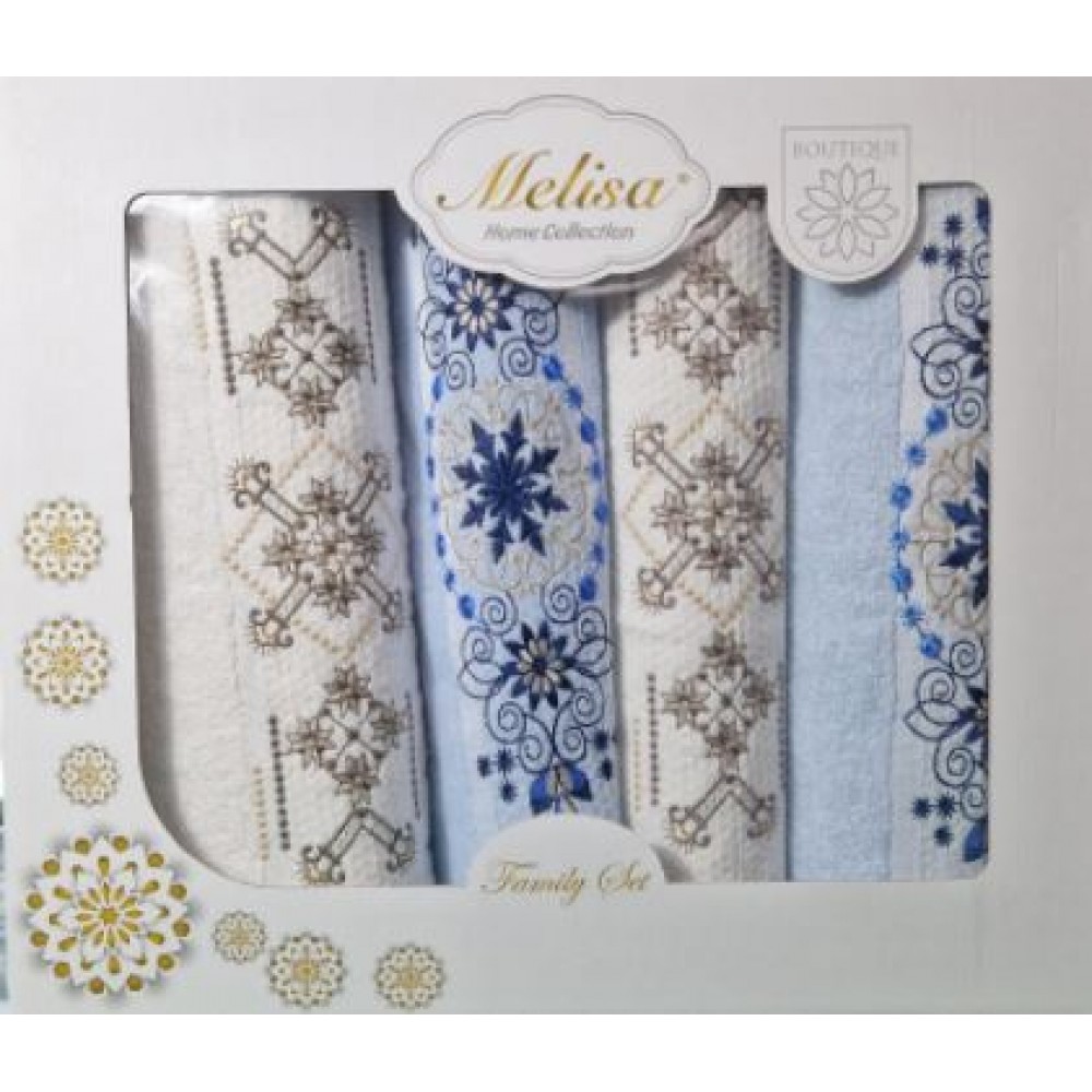 Set 4 prosoape din bumbac 100%, 2 x50x90 cm și 2 x 70x140 cm, SE-7