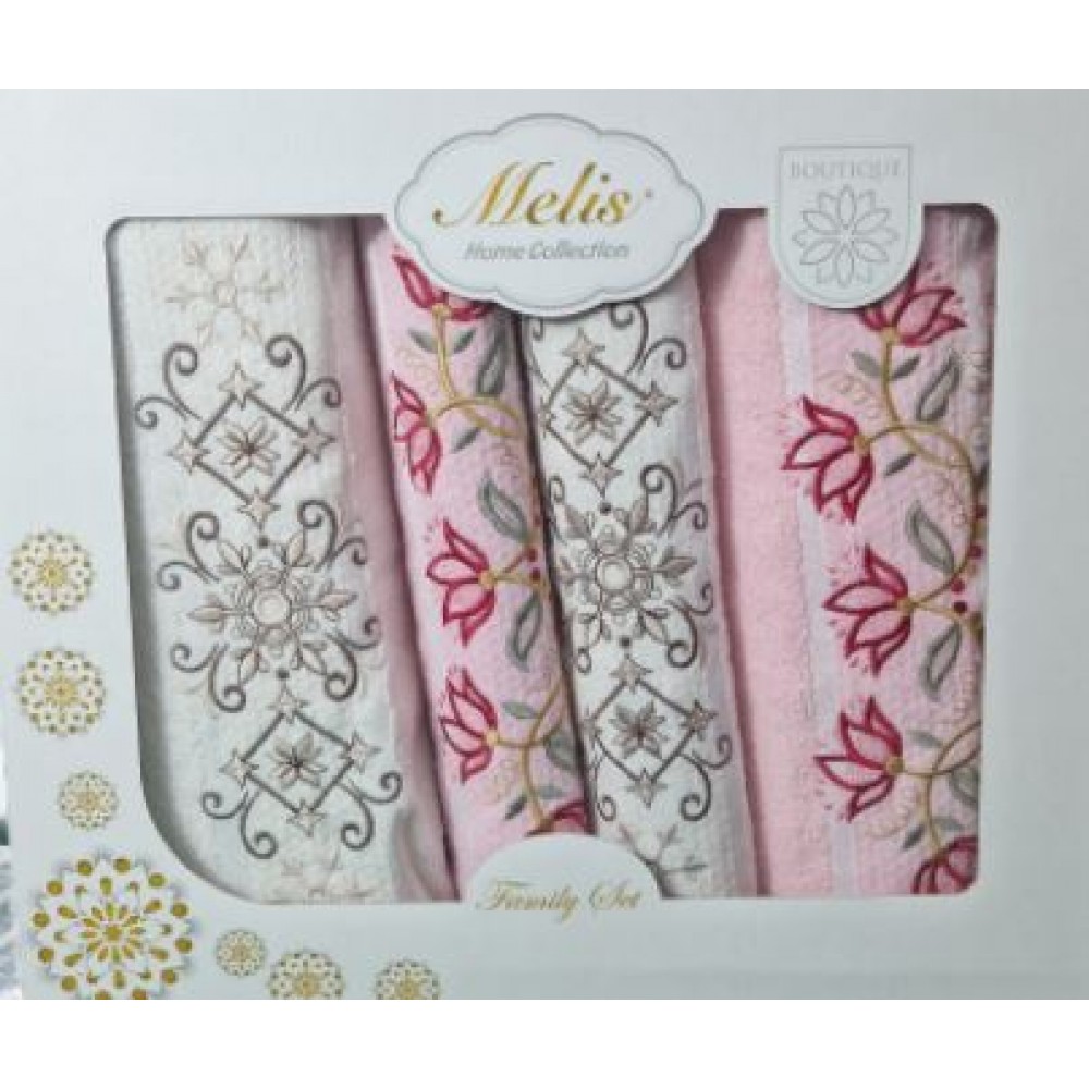 Set 4 prosoape din bumbac 100%, 2 x50x90 cm și 2 x 70x140 cm, SE-8
