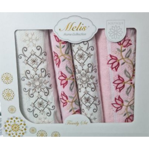 Set 4 prosoape din bumbac 100%, 2 x50x90 cm și 2 x 70x140 cm, SE-8