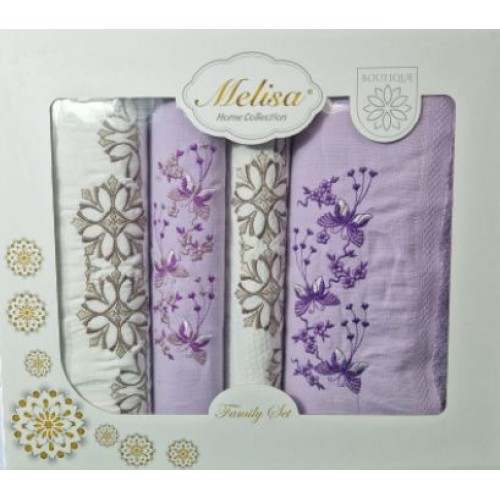Set 4 prosoape din bumbac 100%, 2 x50x90 cm și 2 x 70x140 cm, SE-9