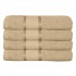 Set 4 prosoape de baie, Bumbac 100%, Uni, 400g/m², 50×90cm, Crem Inchis, PRO-11