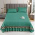 Set Cuvertura catifea 220x240 cm Pat Dublu, 3 piese cu broderie,+ 2 fete perna, CC-1