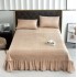 Set Cuvertura catifea 220x240 cm Pat Dublu, 3 piese cu broderie,+ 2 fete perna, CC-2