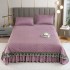 Set Cuvertura catifea 220x240 cm Pat Dublu, 3 piese cu broderie,+ 2 fete perna, CC-6
