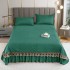 Set Cuvertura catifea 220x240 cm Pat Dublu, 3 piese cu broderie,+ 2 fete perna, CC-10