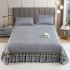 Set Cuvertura catifea 220x240 cm Pat Dublu, 3 piese cu broderie,+ 2 fete perna, CC-13