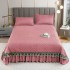 Set Cuvertura catifea 220x240 cm Pat Dublu, 3 piese cu broderie,+ 2 fete perna, CC-14