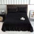 Set Cuvertura catifea 220x240 cm Pat Dublu, 3 piese cu broderie,+ 2 fete perna, CC-16