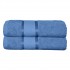 Set 2 prosoape de baie, Bumbac 100%, Uni, 400g/m², 70×130cm, Albastru, PRO-13