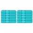 Set 10 prosoape de baie, Bumbac 100%, Uni, 400g/m², 30×50cm, Bleu, PRO-14