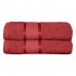 Set 2 prosoape de baie, Bumbac 100%, Uni, 400g/m², 70×130cm, Rosu, PRO-16