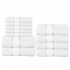 Set 11 prosoape de Maini/Fata/Corp, din Bumbac 100%, Uni, 400g/m² , Alb, PRO-17