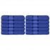 Set 10 prosoape de baie, Bumbac 100%, Uni, 400g/m², 30×50cm, Albastru, PRO-21