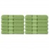 Set 10 prosoape de baie, Bumbac 100%, Uni, 400g/m², 30×50cm, Verde, PRO-25