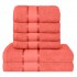 Set 6 prosoape de baie, Bumbac 100%, Uni, 400g/m², Roz Inchis, PRO-40