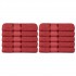 Set 10 prosoape de baie, Bumbac 100%, Uni, 400g/m², 30×50cm, Rosu, PRO-44