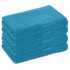 Set 4 Prosoape de Baie si de Fata ,500g/m², model Grecesc, bumbac 100%, 50×90cm,Albastru, PRO-55