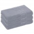 Set 3 Prosoape de Baie si de Fata ,500g/m², model Grecesc, bumbac 100%, 70×130,Gri, PRO-57