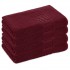 Set 4 Prosoape de Baie si de Fata ,500g/m², model Grecesc, bumbac 100%, 50×90cm,Grena, PRO-59