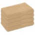 Set 4 Prosoape de Baie si de Fata ,500g/m², model Grecesc, bumbac 100%, 50×90cm,Maro, PRO-63