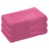 Set 3 Prosoape de Baie si de Fata ,500g/m², model Grecesc, bumbac 100%, 70×130,Roz Deschis, PRO-70