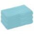 Set 3 Prosoape de Baie si de Fata ,500g/m², model Grecesc, bumbac 100%, 70×130,Bleu, PRO-72