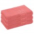 Set 3 Prosoape de Baie si de Fata ,500g/m², model Grecesc, bumbac 100%, 70×130,Roz, PRO-87