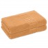 Set 2 Prosoape de Baie si de Fata ,500g/m², model Grecesc, bumbac 100%, 80×160,Coral, PRO-88