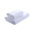 Set 2 prosoape de baie lux, tip hotelier 500g/m² cu fir dublu, 50 x 90 cm, ALB, 100% bumbac, POS-8